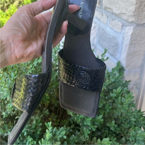 Enzo Angiolini Black Slip on Mules Heels Excellent 8 - Picture 11 of 11